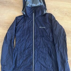 Columbia navy blue Hooded Windbreaker